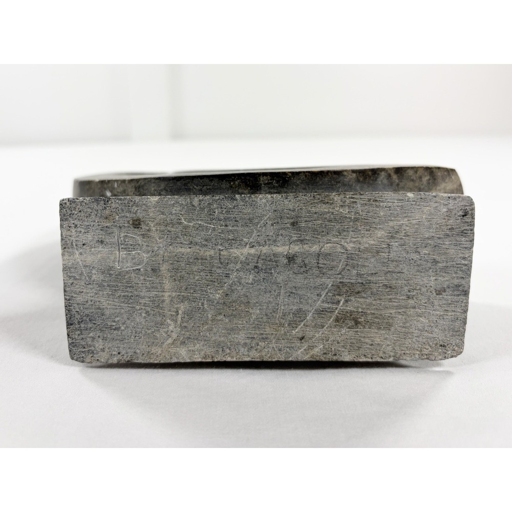 Mid-Century Modern Moon Sculpture 8" Abstract Crescent Stone Art Shelf Decor - Picture 6 of 9